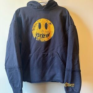 "Faded Black” Distressed Hoodie -- Drew House Sz. Sm